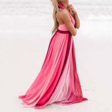 Load image into Gallery viewer, Elegant V-Neck Backless Mesh Sling Maxi Dress