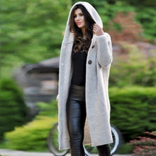 Load image into Gallery viewer, Knitted Hooded Jacket Coat