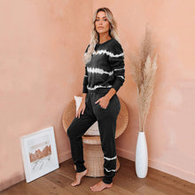 Load image into Gallery viewer, Striped Tie-dye Gradient Loungewear Set