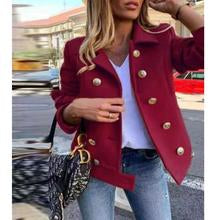 Load image into Gallery viewer, Double-Breasted Short Woolen Coat