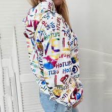 Load image into Gallery viewer, Color Letter Print Hoodie Sweatshirt
