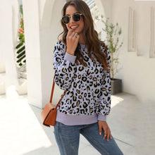 Load image into Gallery viewer, Long Sleeve Leopard Print Sweatshirt