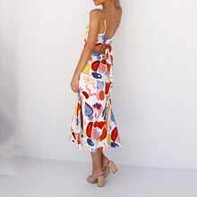 Load image into Gallery viewer, Printed Sling Split Dress