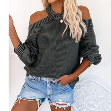 Load image into Gallery viewer, Round Neck Halter Strapless Sweater