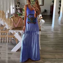 Load image into Gallery viewer, Cute Cartoon Printed Maxi Dress