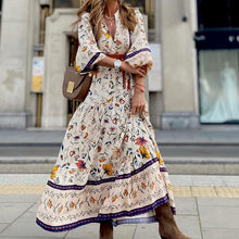 Load image into Gallery viewer, Bohemian Print Maxi Dress