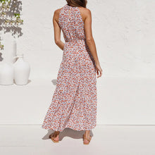 Load image into Gallery viewer, Fashion Halter print Sleeveless Vacation Maxi Dress