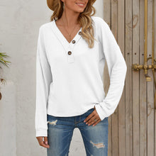 Load image into Gallery viewer, V-neck Knitted Long Sleeve Tops
