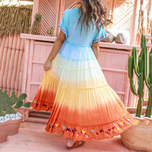 Load image into Gallery viewer, V-Neck Gradient Maxi Dress