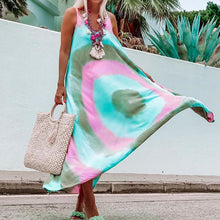 Load image into Gallery viewer, Tie-Dye Printed Sleeveless Maxi Dress