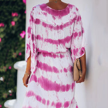 Load image into Gallery viewer, Casual V-Neck Tie-Dye Maxi Dress