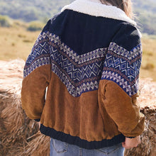 Load image into Gallery viewer, Lamb Fur Collar Stitching Jacket