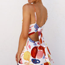 Load image into Gallery viewer, Printed Sling Split Dress