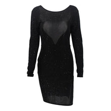Load image into Gallery viewer, Round Neck Long Sleeve elasticity Bodycon Dress
