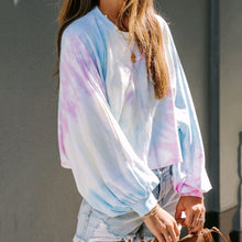 Load image into Gallery viewer, Tie-dye Printed Round Neck Long-sleeved Sweatshirt