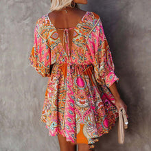 Load image into Gallery viewer, V-Neck Print Mini Dress