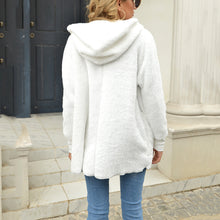Load image into Gallery viewer, Plush Lapel Hooded Coat
