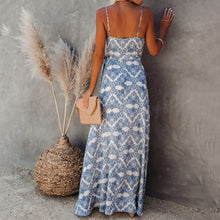 Load image into Gallery viewer, Sexy V-Neck Floral Printed Sleeveless Maxi Dress