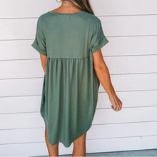 Load image into Gallery viewer, Casual round neck short sleeve dress