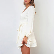 Load image into Gallery viewer, White V-Neck Dress