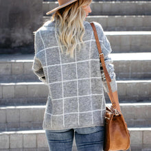 Load image into Gallery viewer, Turtleneck Pullover Plaid Sweater