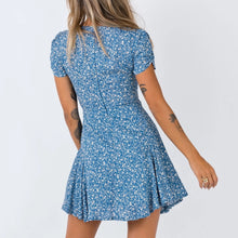 Load image into Gallery viewer, Floral V-Neck Mini Dress