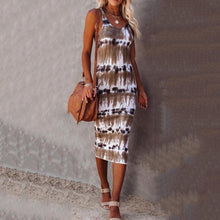 Load image into Gallery viewer, Tie Dye Casual Sleeveless Maxi Dress