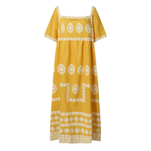 Load image into Gallery viewer, Bohemia Style Short Sleeve Maxi Dress