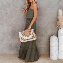 Load image into Gallery viewer, Sexy Off Shoulder Vacation Maxi Dress