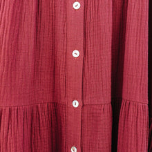 Load image into Gallery viewer, Elegant Butoon Cottton Casual Maxi Dress