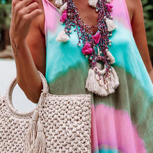 Load image into Gallery viewer, Tie-Dye Printed Sleeveless Maxi Dress