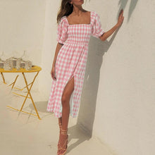 Load image into Gallery viewer, Lovely Plaid Printed Vacation Maxi Dress