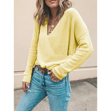 Load image into Gallery viewer, Solid Color Knitted Long Sleeve Top