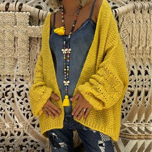 Load image into Gallery viewer, Solid Color Knitted Sweater Cardigan