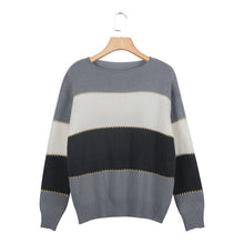 Load image into Gallery viewer, Round Neck Knitted Pullover Sweater