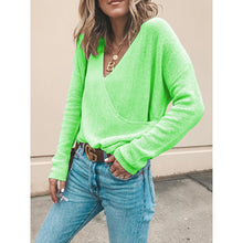 Load image into Gallery viewer, Solid Color Knitted Long Sleeve Top