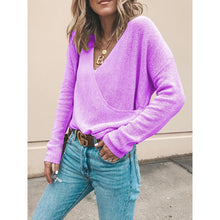 Load image into Gallery viewer, Solid Color Knitted Long Sleeve Top