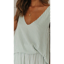 Load image into Gallery viewer, Striped V-neck Tank Top Shorts Casual Set