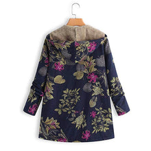 Load image into Gallery viewer, Flower Printed Warm Coat