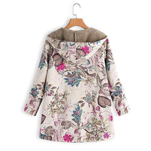 Load image into Gallery viewer, Flower Printed Warm Coat