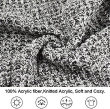 Load image into Gallery viewer, heekpek Womens Pullover Sweater Casual Knit Cowl Neck Button Sweatshirt Asymmetric Hem Long Sleeve Turtleneck Sweater Tops