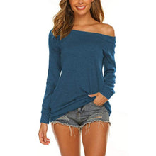 Load image into Gallery viewer, Solid Color Collar Off Shoulder Long Sleeves