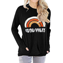Load image into Gallery viewer, Printed Pocket Round Neck Long Sleeves