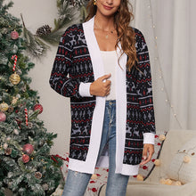 Load image into Gallery viewer, Christmas Print Knitted Cardigan
