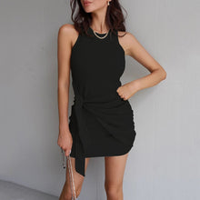 Load image into Gallery viewer, Casual Solid Color Lacing Slim Bodycon Dress