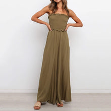 Load image into Gallery viewer, Fashion Wide Leg Casual Wrap Chest Jumpsuit
