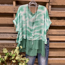 Load image into Gallery viewer, Tie Dye Stitching Short Sleeve T-shirt Tops