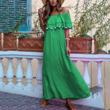 Load image into Gallery viewer, Fashion Elegant Solid Color Stitching Maxi Dress