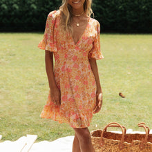 Load image into Gallery viewer, 2021 Fashion Floral Printed Backless Dress