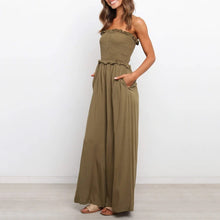 Load image into Gallery viewer, Fashion Wide Leg Casual Wrap Chest Jumpsuit